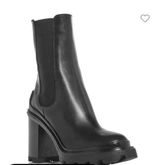 Tod’s Chelsea block heel boots booties leather black size 9.5 - Picture 2 of 9